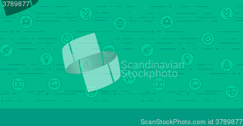 Image of Background with business icons.