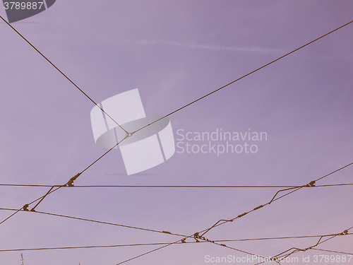 Image of  Overhead tram line vintage