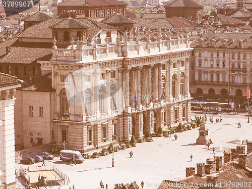 Image of Piazza Castello Turin vintage