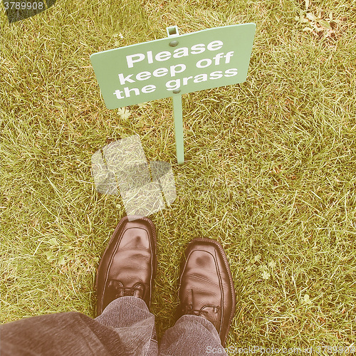 Image of  Keep off the grass vintage