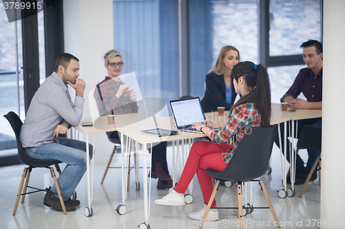 Image of startup business team on meeting