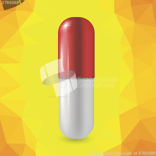 Image of Red Pill Isolated