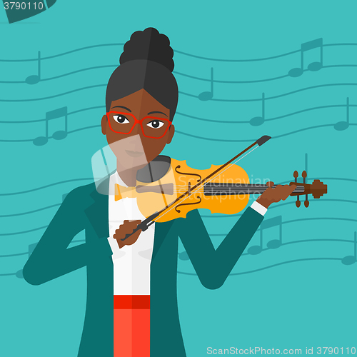 Image of Woman playing violin.