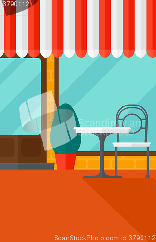 Image of Background of street cafe.