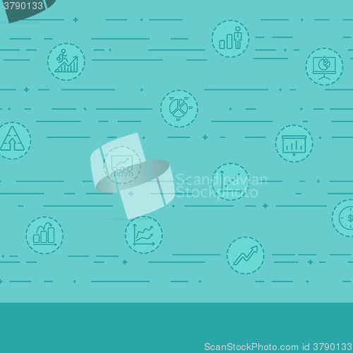 Image of Background with business icons.