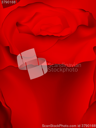 Image of Macro image of dark red rose. EPS 10