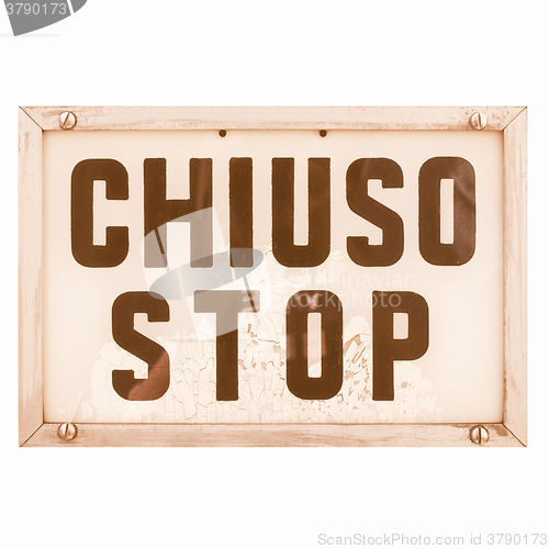 Image of  A stop sign vintage