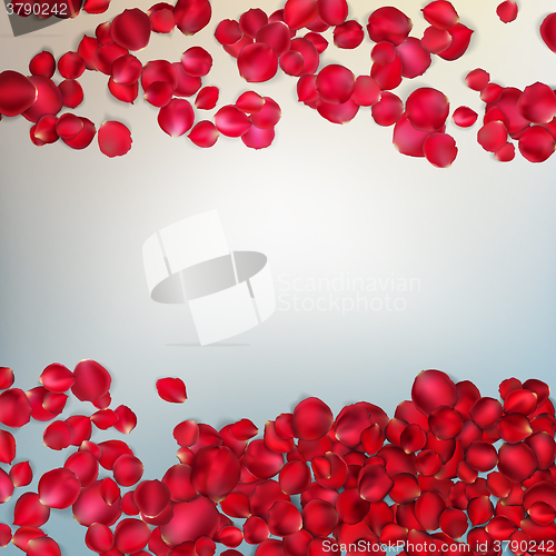 Image of Red rose petals. EPS 10