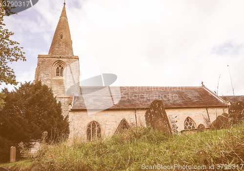Image of St Mary Magdalene church in Tanworth in Arden vintage