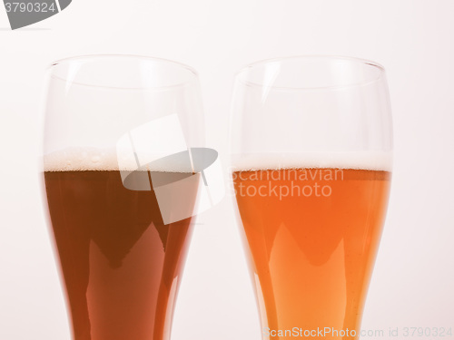 Image of  Two glasses of German beer vintage