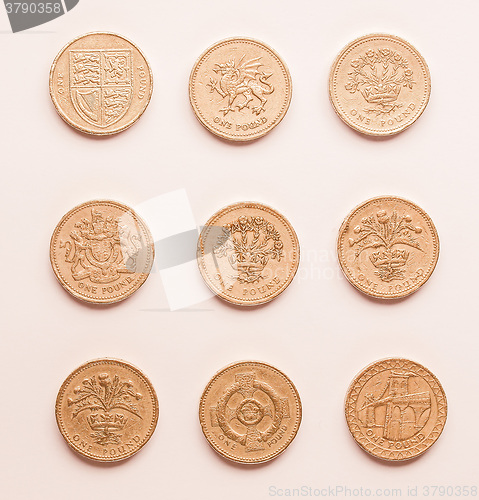 Image of  One Pound coins vintage
