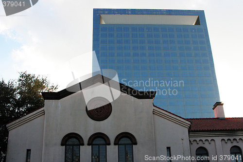 Image of Church and Skyscraper