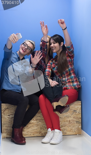 Image of group of business people in creative working  space