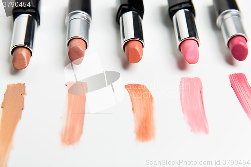 Image of close up of lipsticks range