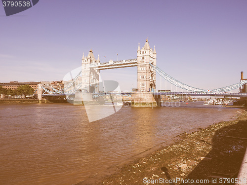 Image of Retro looking Tower Bridge in London