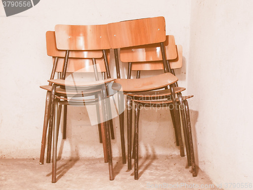 Image of  Piled chairs vintage