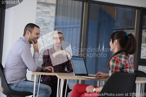 Image of startup business team on meeting