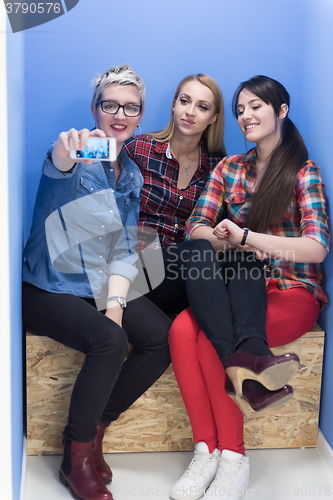 Image of group of business people in creative working  space