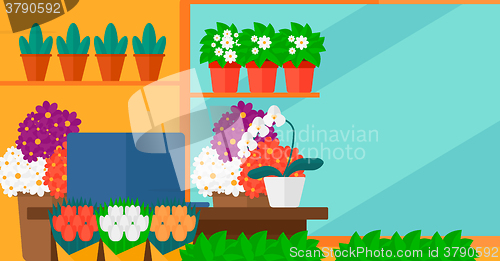 Image of Background of flower shop.