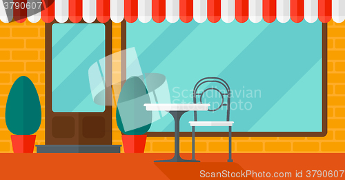 Image of Background of street cafe.