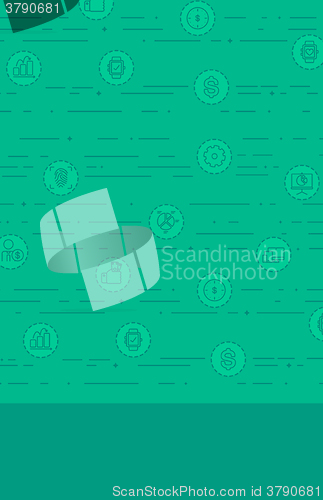 Image of Background with technology and business icons.