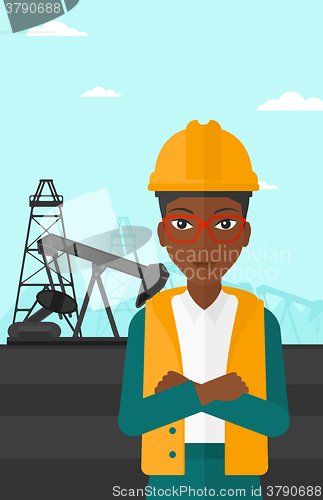 Image of Cnfident oil worker.