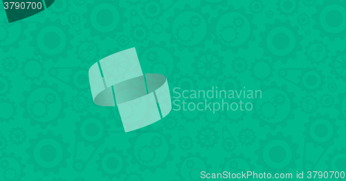 Image of Green background with cogwheels.