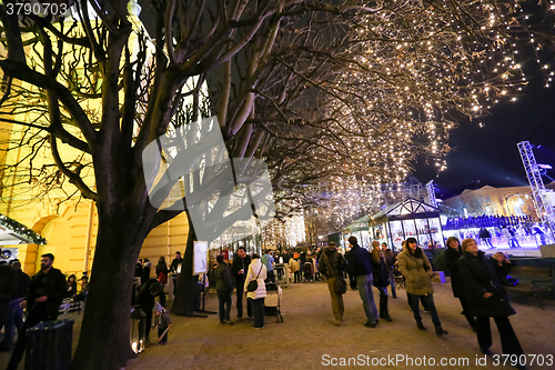 Image of Decorated trees in King Tomislav Park 