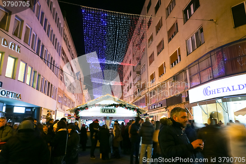 Image of Advent in center of Zagreb