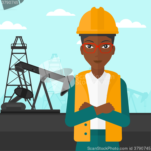 Image of Cnfident oil worker.