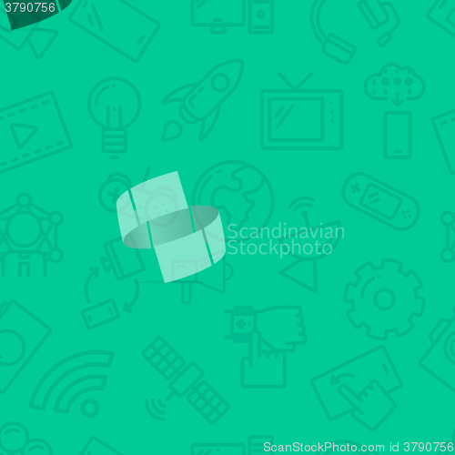 Image of Background with technology icons.
