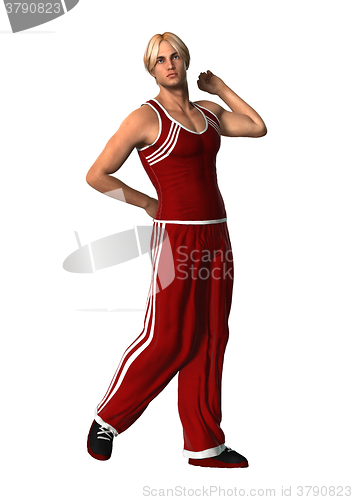 Image of Young Man Exercising