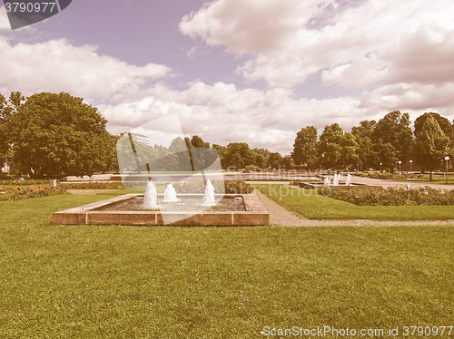 Image of Gardens in Stuttgart, Germany vintage