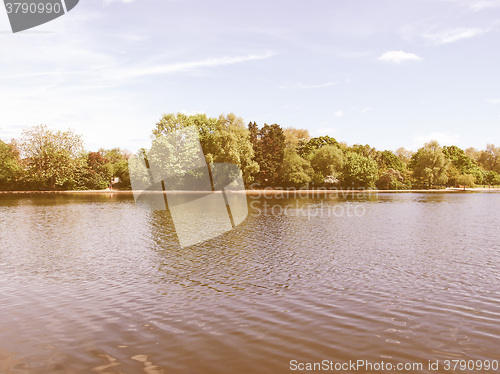 Image of Serpentine lake, London vintage