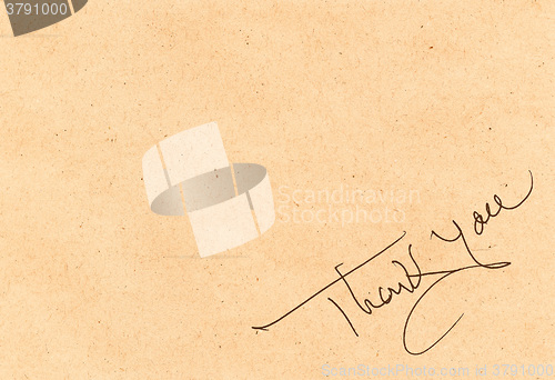 Image of  Thank you message vintage