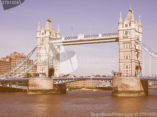 Image of Retro looking Tower Bridge in London