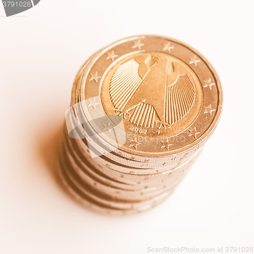 Image of  Euro coins vintage