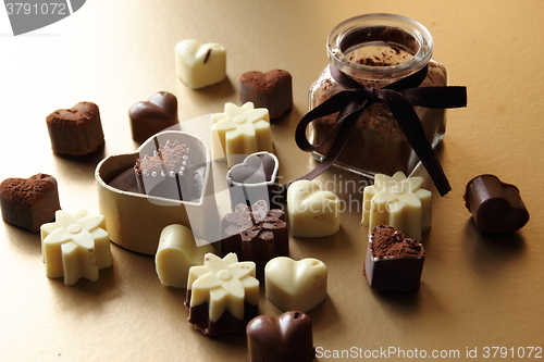 Image of Different type of hand made praline