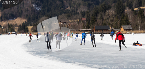 Image of People skating on the ice in Austria