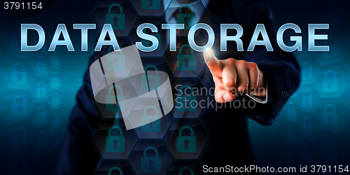 Image of Database Manager Pushing DATA STORAGE