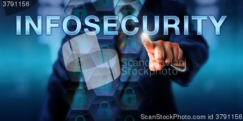 Image of Security Specialist Touching INFOSECURITY