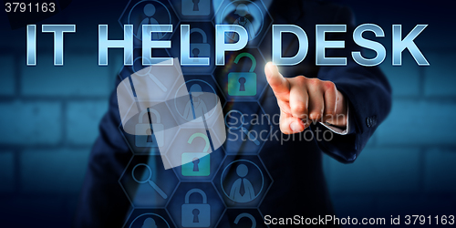 Image of Corporate User Touching IT HELP DESK