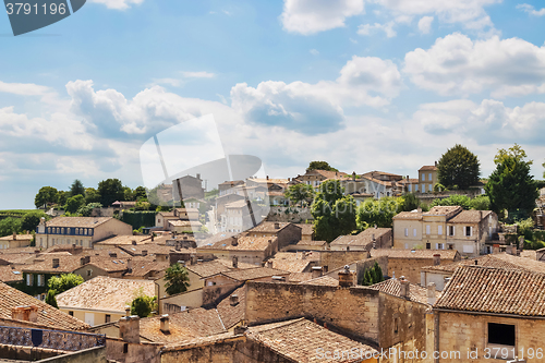 Image of View over picturesque rooftops of Saint-Emilion, France