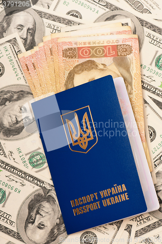 Image of Passport Ukraine and money