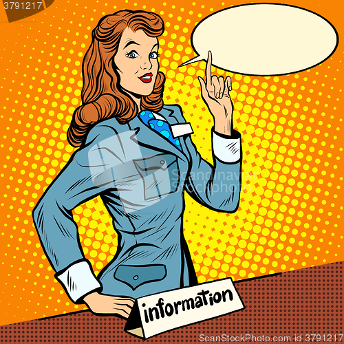 Image of Girl consultant information Desk
