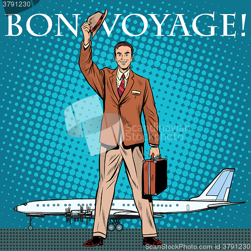 Image of Bon voyage businessman passenger airport