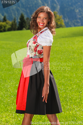 Image of Young Brazilian as Bavarian Beauty