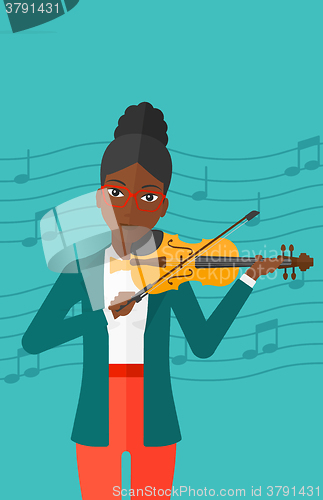 Image of Woman playing violin.