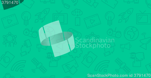 Image of Background with technology icons.