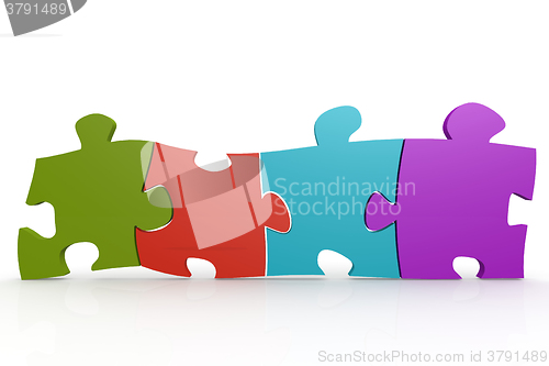 Image of Color puzzle four pieces